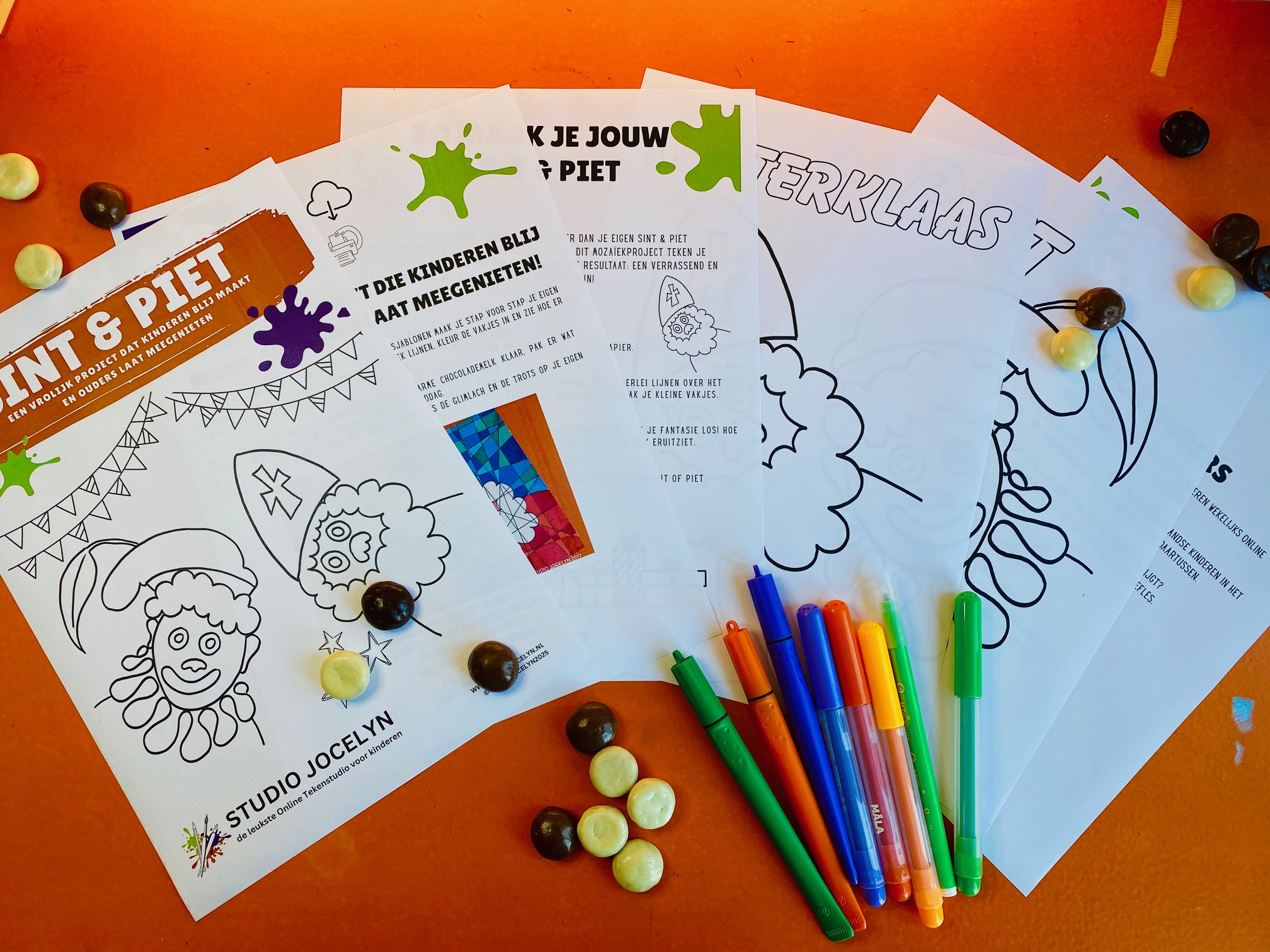 Studio Jocelyn - Sinterklaas Mozaïek Tekenproject